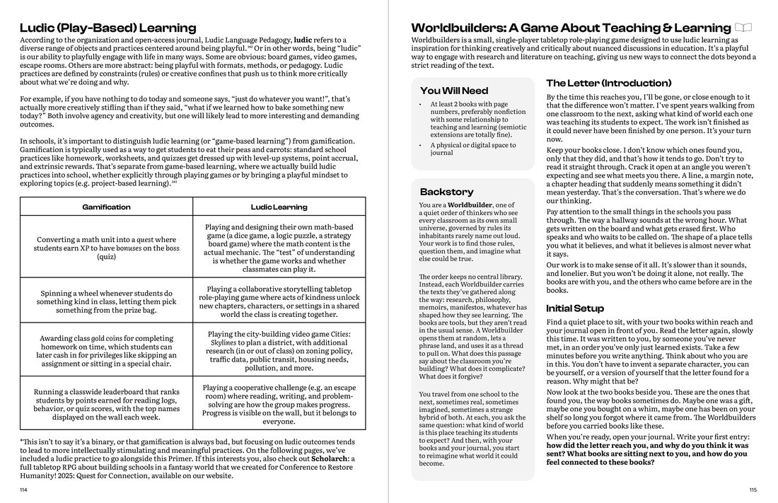 A spread from the upcoming HRP Primer