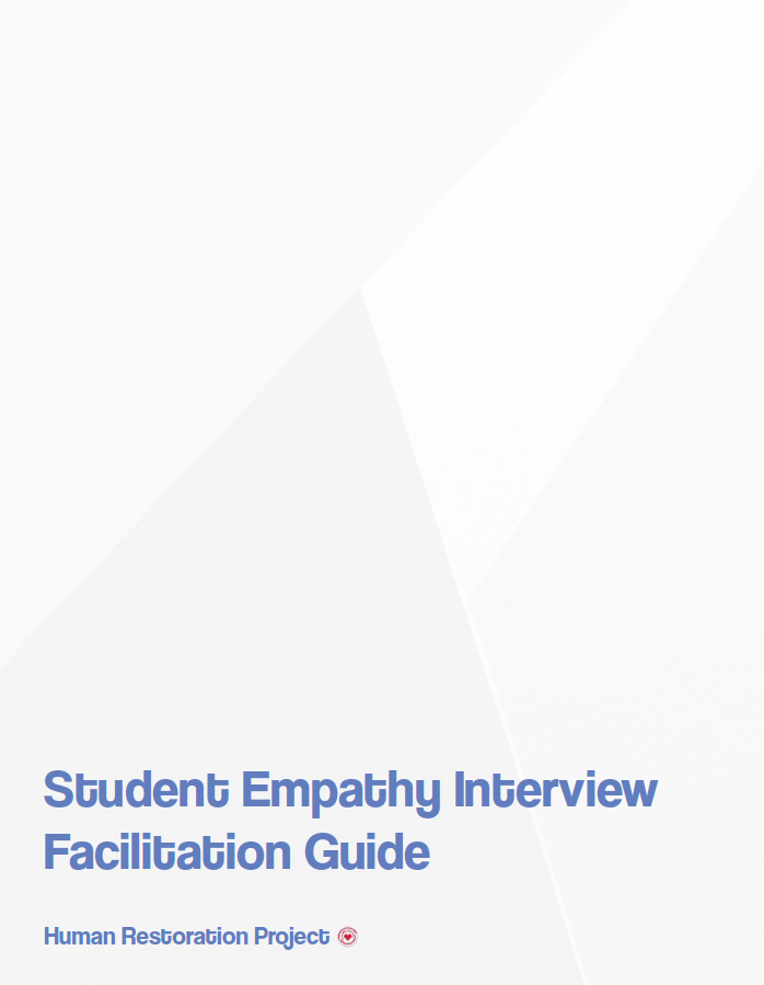The cover of our student empathy interview facilitation guide.