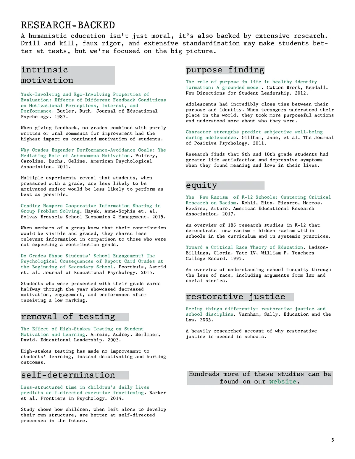 Primer: Progressive Education — page 5
