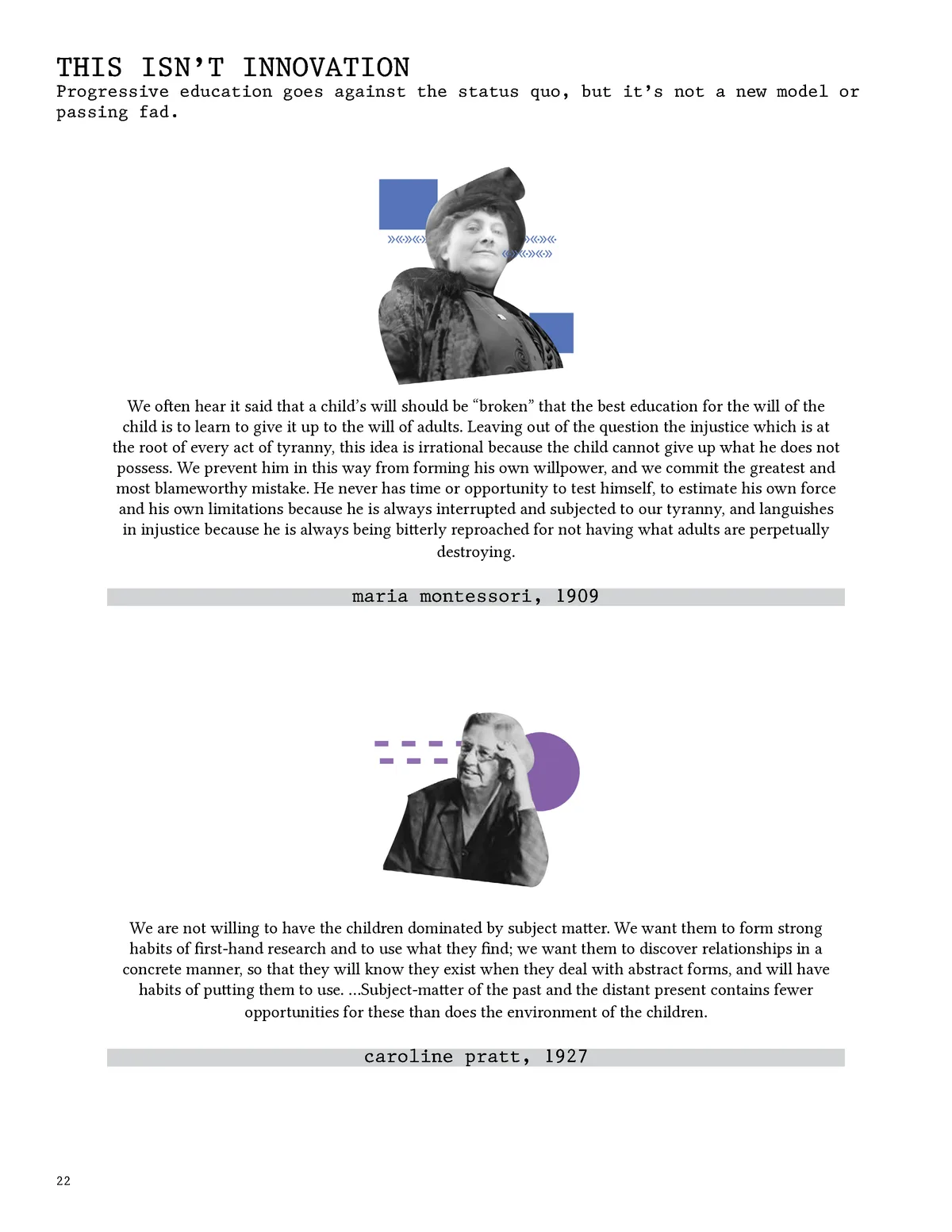 Primer: Progressive Education — page 22