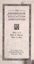 A booklet cover reading The Progressive Education Association